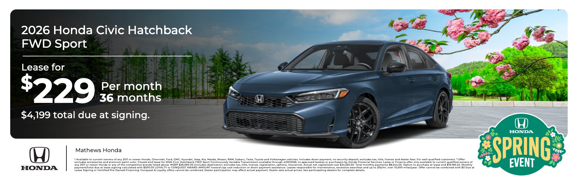 2026 Civic Hatchback FWD Sport