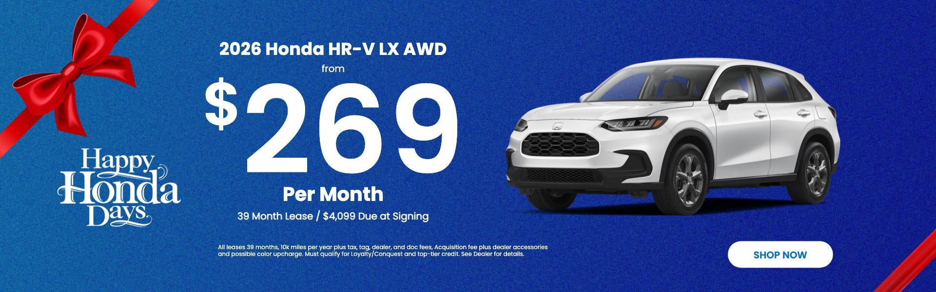 2026 HR-V Lease Offer