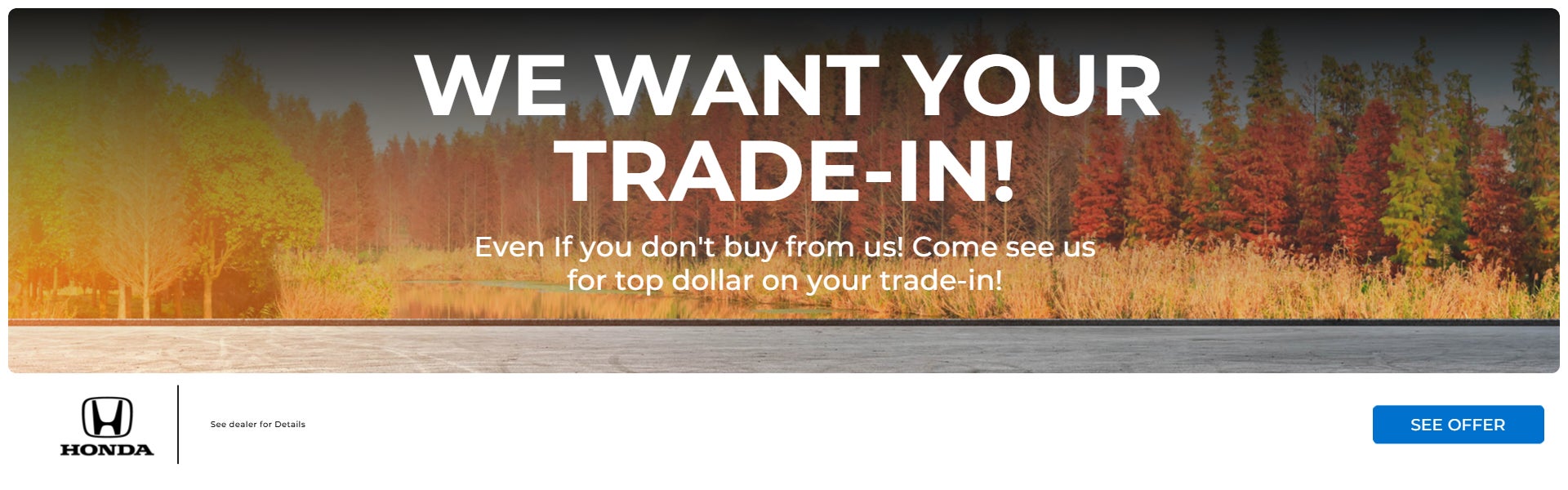 We Want your Trade-In!